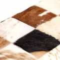 vidaXL Lavička 110 cm hnedý štýl patchwork pravá kozia koža