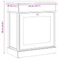 vidaXL Skrinka na topánky sivá 50x28x58 cm drevo paulovnie