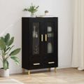 vidaXL Highboard Čierny dub 70 x 31 x 115 cm Kompozitné drevo
