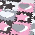 Detská penová puzzle podložka NILS Fun MD03 ružová