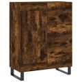 vidaXL Vysoká skrinka dymový dub 69,5x34x180 cm spracované drevo