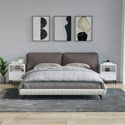 vidaXL Nočné stolíky 2 ks biele 40x35x50 cm