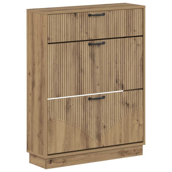 vidaXL Skriňa na topánky HOORN 78 x 24 x 100 cm Kompozitné drevo