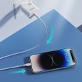 Kábel BWOO USB-C - Lightning 1m 27W ABS + TPE X283 C-L biely