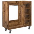 vidaXL Golfová skriňa s kolesom Staré drevo 90 x 45 x 98 cm