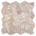 vidaXL Mozaikové dlaždice Červená 30 x 30 cm Mramor