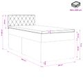 vidaXL Posteľ boxspring s matracom Tmavosivá 100 x 200 cm Zamat