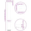 vidaXL Nohy konzolového stolíka 4 ks biele 72-74 cm oceľové