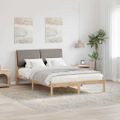 vidaXL Rám postele Hnedá a taupe 150 x 200 cm Borovicový masív