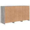 vidaXL Komoda s LED svetlami sivá sonoma 123x37x67 cm