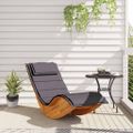 vidaXL Hojdacie ležadlo s vankúšom, masívne akáciové drevo