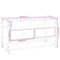 vidaXL TV skrinka dymový dub 80x35x45 cm spracované drevo