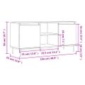 vidaXL TV stolík čierny 104x35x50 cm kompozitné drevo