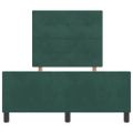 vidaXL Posteľ s pružinovým rámom Tmavozelená 120 x 200 cm Zamat