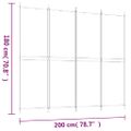 vidaXL 4-panelový paraván hnedý 200x180 cm látka