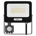 LED reflektor GLARO EMOS ZS2334B s čidlem pohybu, 30 W, čierny, IP54, 3000 lm, neutrálne biela