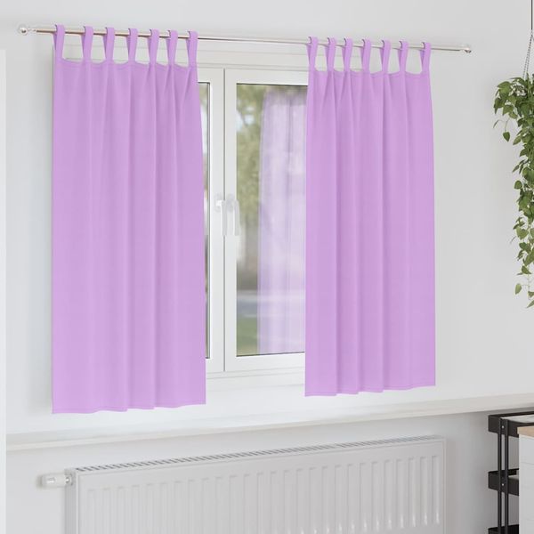vidaXL Záclony na zatemnenie s krúžkami 2 pcs Fialová 175 x 140 cm