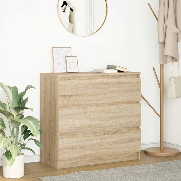 vidaXL Komoda dub sonoma 80x35x76 cm spracované drevo