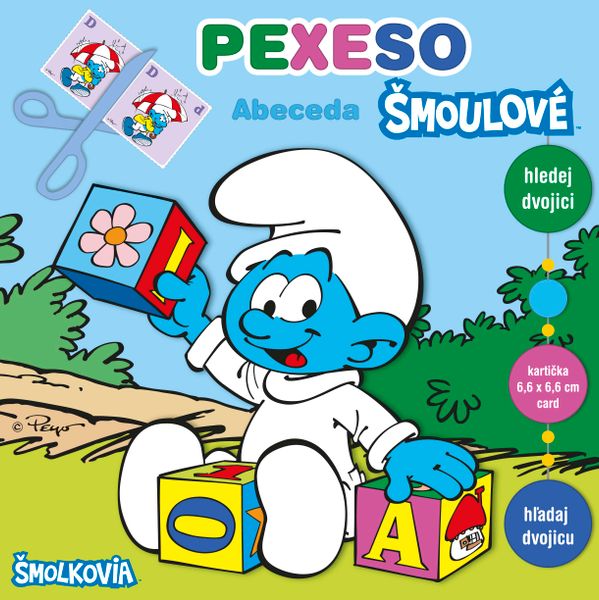 Pexeso v zošite Šmolka abeceda s maxi kartičkami
