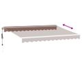 vidaXL Automaticky zaťahovacia markíza hnedá 350x250 cm