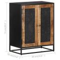 vidaXL Komoda 60x35x75 cm surové mangovníkové drevo