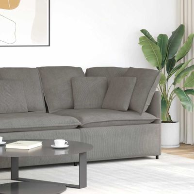 vidaXL Modulárna rohová pohovka s vankúšmi, svetlosivá 100 cm