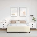 vidaXL Rám postele s matracmi Krémová 160 x 200 cm látka