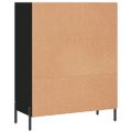 vidaXL Poličková skrinka čierna 69,5x32,5x90 cm kompozitné drevo