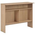 vidaXL Barový stôl s 2 vrchnými doskami dubová farba 130x40x120 cm