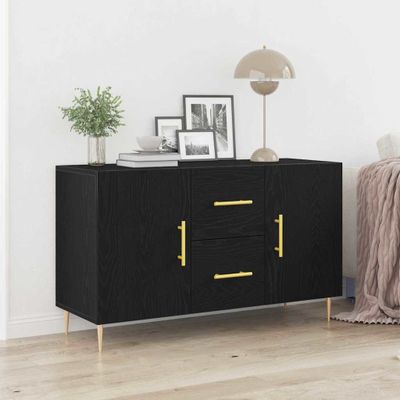 vidaXL Servírovacia skriňa so zásuvkou Čierny dub 100 x 36 x 60 cm