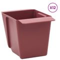 vidaXL Kvetinové boxy pre euro palety 12 ks Hnedá 14 x 9 x 9,5 cm