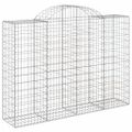 vidaXL Oblúkové gabionové koše 6 ks 200x50x140/160 cm pozink. železo