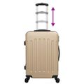 vidaXL Kufor so zámkom 3 ks šampanského 50 x 31 x 78 cm ABS plast