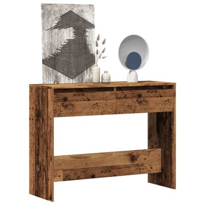 vidaXL Konzolový stolík staré drevo 100x35x76,5 cm kompozitné drevo