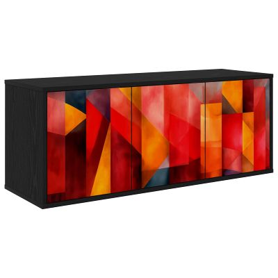 vidaXL Nástenný TV kabinet HEESCH 102 x 33 x 40 cm Čierny dub