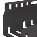 vidaXL Úložný box na káble pod stôl 2 ks Čierna 43 x 9 x 11 cm Oceľ