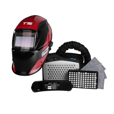 Samostmievacia zváracia kukla SOLUTION TS-718 s odsávaním a logom TECH SOLUTION