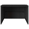 vidaXL Garáž na robotickú kosačku čierna 86x90x52/57 cm polyrattan