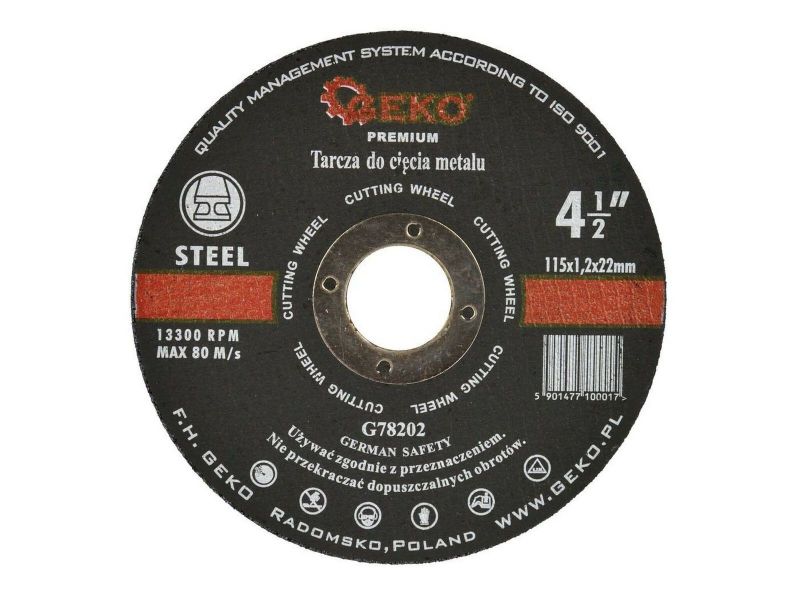 Kotouč řezný na kov/ocel INOX, 115x1,2mm SIXTOL