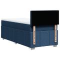 vidaXL Posteľný rám boxsping s matracom modrý 80x200 cm látka