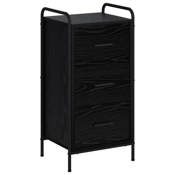 vidaXL Servírovacia skriňa Čierny dub 97 x 33 x 81 cm Kompozitné drevo