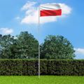 vidaXL Poľská vlajka a stĺp 6 m hliníkový