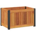 vidaXL Záhradný kvetináč 45x30x27,5 cm masívna akácia a oceľ