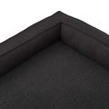 vidaXL Ergonomický matrac pre psa 90x64 cm ľanový vzhľad flís čierny