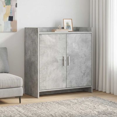 vidaXL Servírovacia skriňa Betónovo sivá 72 x 36 x 80 cm