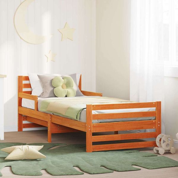 vidaXL Rám postele Včelí hnedý 80 x 200 cm Kompozitné drevo