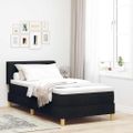 vidaXL Posteľ s pružinovým rámom Čierna 200 x 90 cm látka