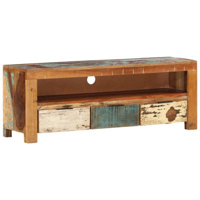 vidaXL TV skrinka 110x30x40 cm recyklovaný masív