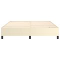 vidaXL Posteľný rám s boxspringom krémový 160x200 cm umelá koža