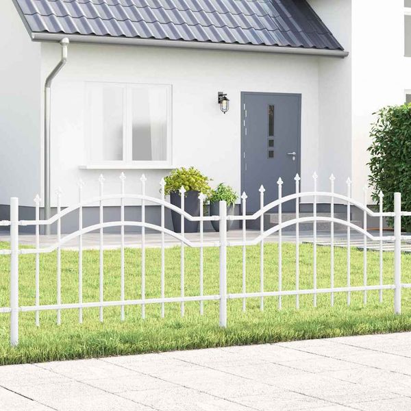 vidaXL Záhradný plot Woerden Biela 240 x 115 cm